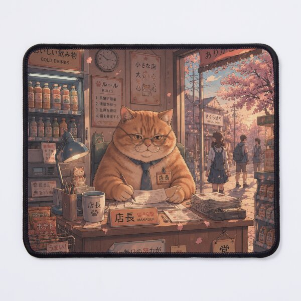 Item preview, Manager Cat at Vintage Japanese Shop designed and sold by NATALIIA54166.