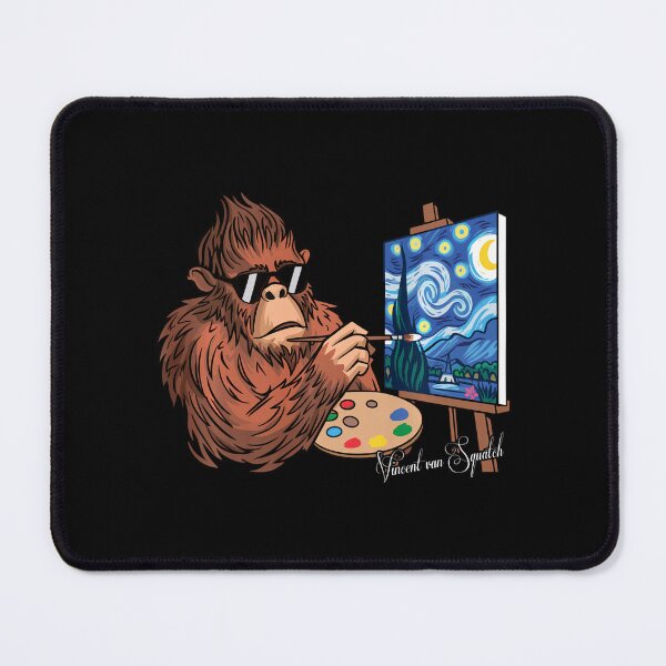 Item preview, Funny Bigfoot Sasquatch Van Gogh Starry Night Meme designed and sold by Littermin.