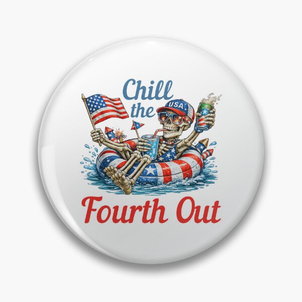 Item preview, Chill The Fourth Out Retro Patriotic Summer Vacation Funny 4th Of July T-Shirt designed and sold by Teetreasure2.