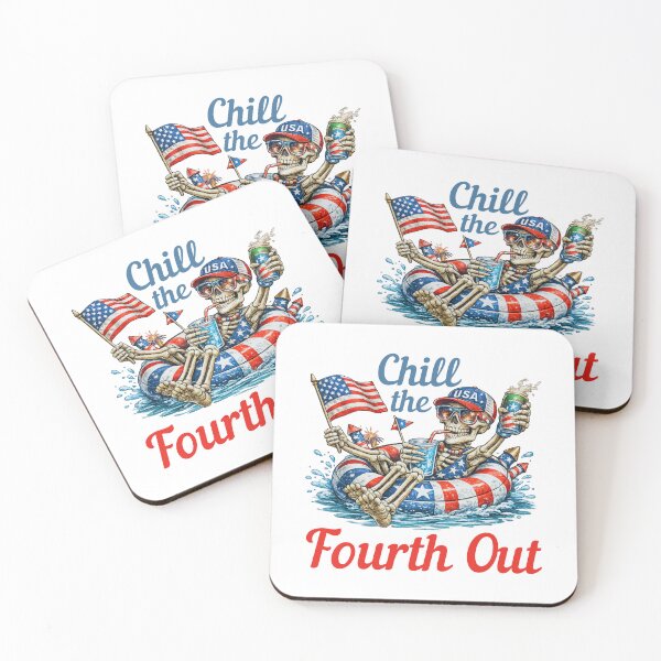 Item preview, Chill The Fourth Out Retro Patriotic Summer Vacation Funny 4th Of July T-Shirt designed and sold by Teetreasure2.