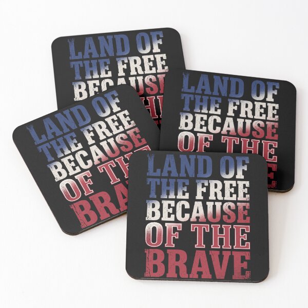 Item preview, Land Of The Free Because Of The Brave American Patriot Military Veteran designed and sold by SofenArt.