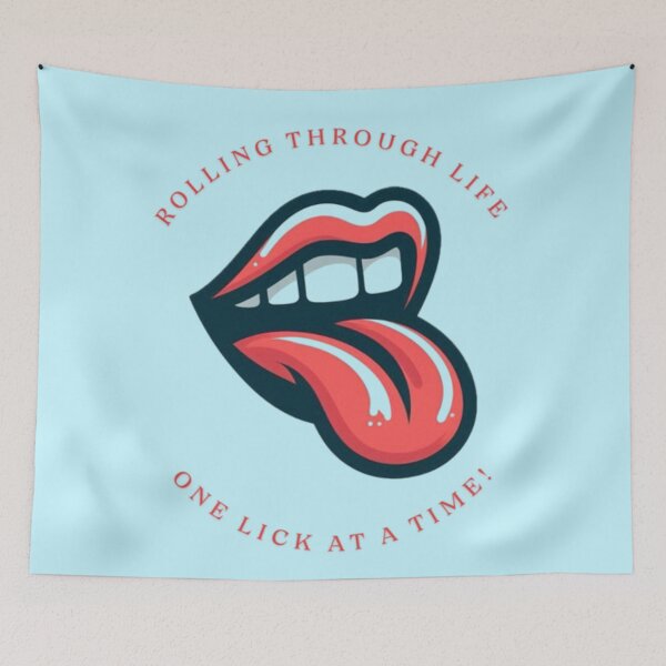 Item preview, Funny: Rolling Through Life Art | Lick Sticker | Lips Art work designed and sold by thesmilngnature.