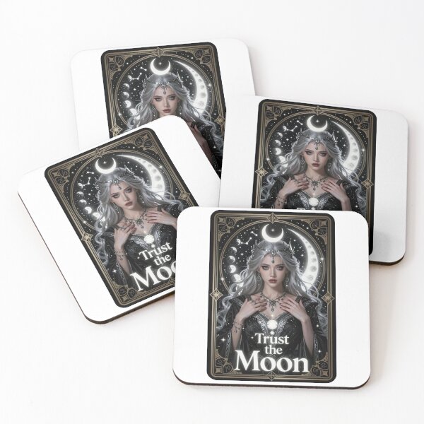 Item preview, Trust the Moon – Celestial Tarot Card Witchcore Art designed and sold by AeraArts.