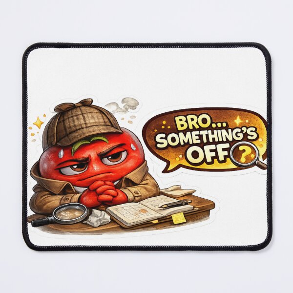 Item preview, Bro Something Is Off Funny Red Tomato Detective designed and sold by Bhinfy.
