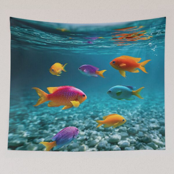 Item preview, Colorful Tropical Fish Ocean Art | Vibrant Marine Life Illustration designed and sold by WordPlayStudio.