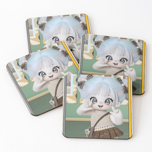 Item preview, Cute Pastel Chibi Doll – Double Peace & Wink designed and sold by Nicole_83.