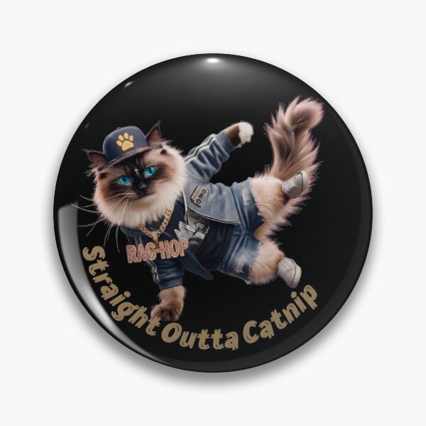 Item preview, Funny Ragdoll Cat Hip Hop Dancer Straight Outta Catnip designed and sold by thoughtswear.