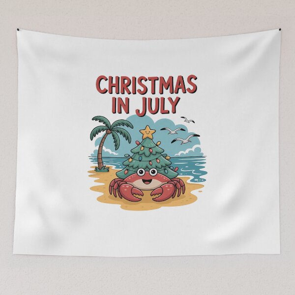 Item preview, Christmas In July Hermit Crab Summer Xmas designed and sold by sailorjessiArt.