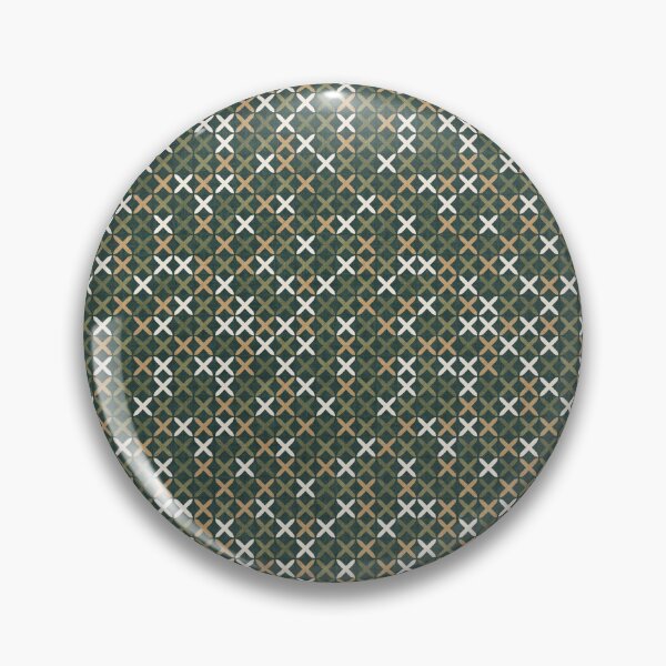 Item preview, Dark Green Cross Stitch Geometric Scatter designed and sold by RenattaZare.