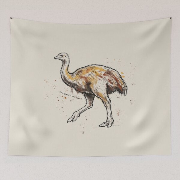 Item preview, Heavy Gravity Ghost: The Elephant Bird (Aepyornis maximus) Print designed and sold by FreiherrPK.