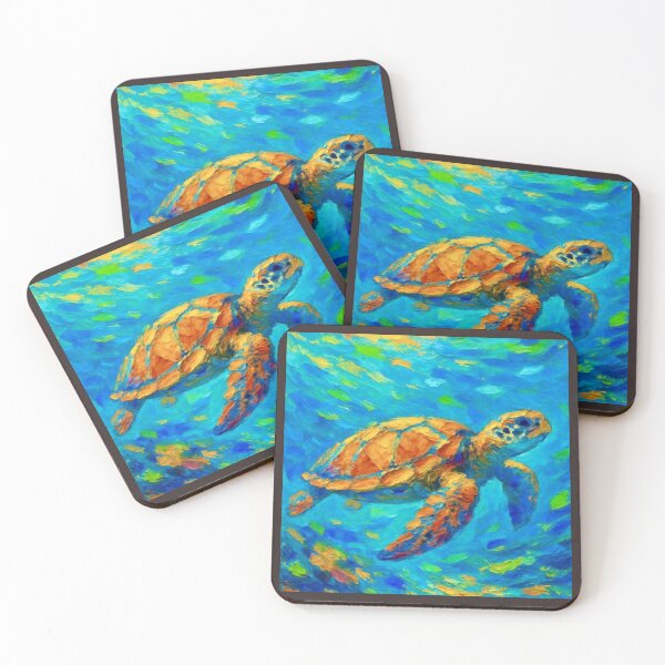 Item preview, Colorful Sea Turtle Ocean Artwork  designed and sold by NivyasArtistry.