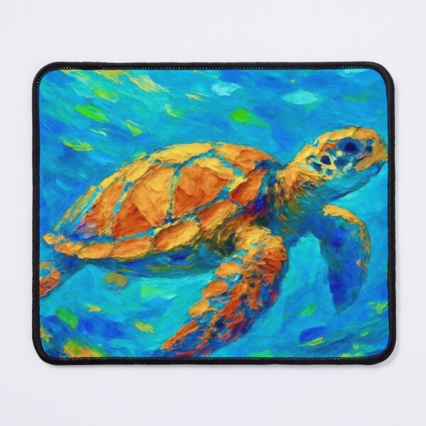 Item preview, Colorful Sea Turtle Ocean Artwork designed and sold by NivyasArtistry.