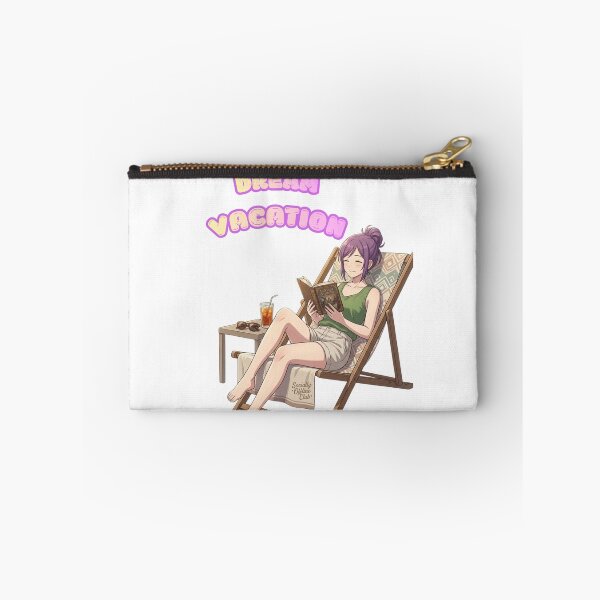 Item preview, Dream Vacation – Anime Bookworm Girl Reading Fantasy Book on Beach Chair designed and sold by DailyStruggleCo.