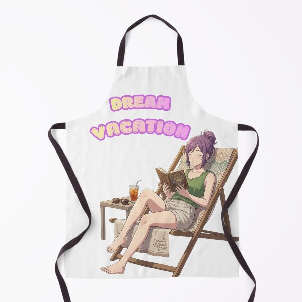 Item preview, Dream Vacation – Anime Bookworm Girl Reading Fantasy Book on Beach Chair designed and sold by DailyStruggleCo.