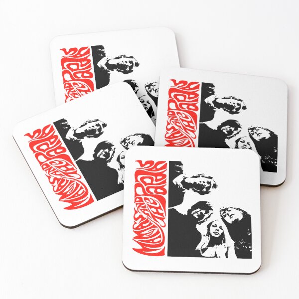 Aperçu de l'œuvre Typographie rouge Folk Rock Silhouette noire créée et vendue par DeadTired666.