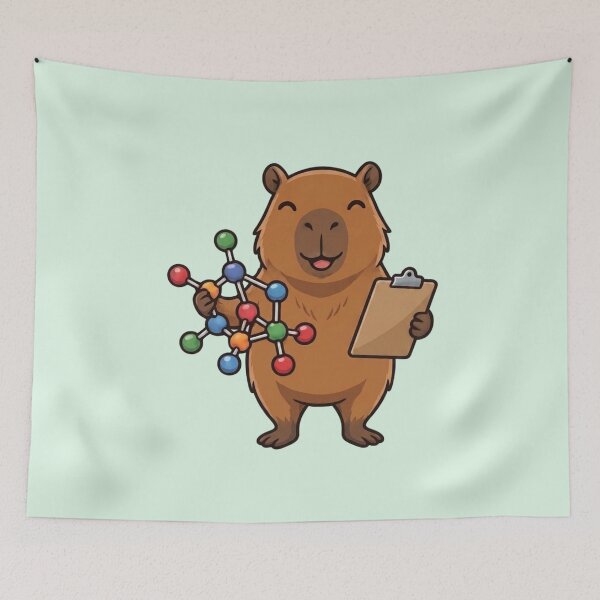 Item preview, School Capybara Scientist Mascot designed and sold by Ivy-Triggs.