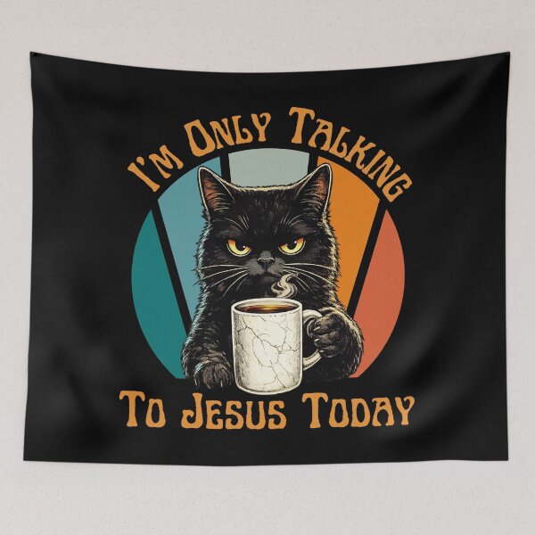 Item preview, I'm Only Talking To Jesus Today Funny Christian Faith Quote T-Shirt for Believers & Church Lovers designed and sold by Teetreasure2.