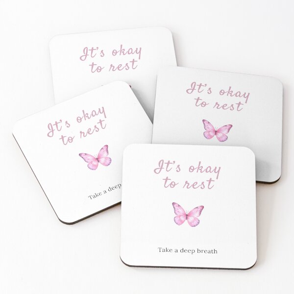 Item preview, It's okay to rest-gentle butterfly reminder designed and sold by miho-anshin.