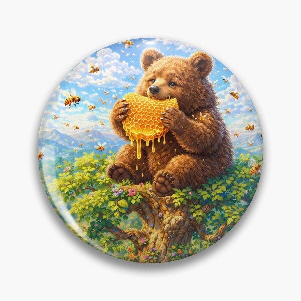 Item preview, Chonky Forest Bear Cub with Honeycomb designed and sold by M-Y-A-R-T-.