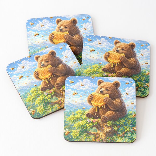 Item preview, Chonky Forest Bear Cub with Honeycomb designed and sold by M-Y-A-R-T-.