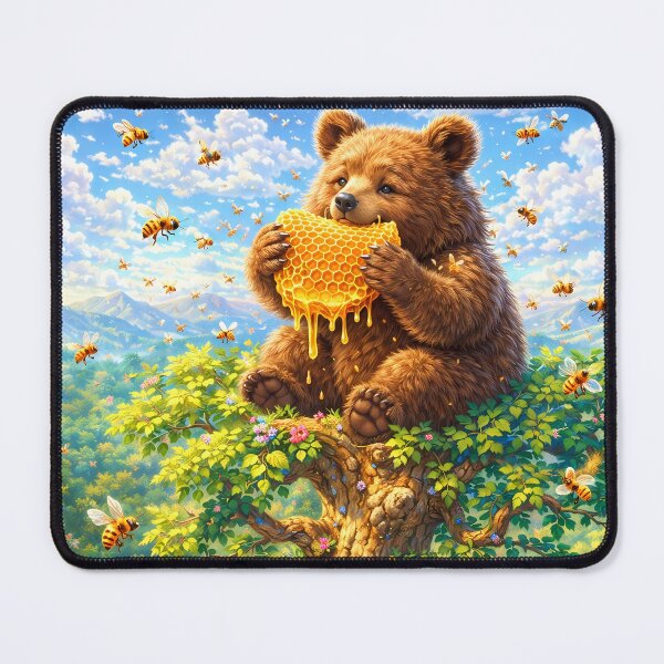 Item preview, Chonky Forest Bear Cub with Honeycomb designed and sold by M-Y-A-R-T-.