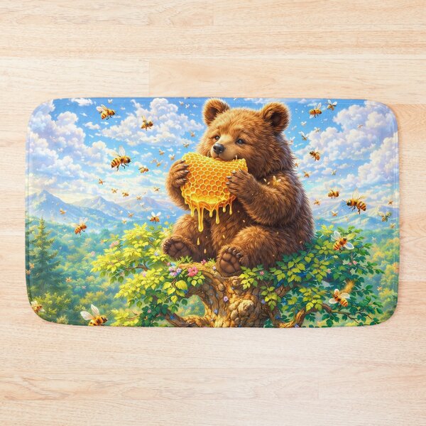 Item preview, Chonky Forest Bear Cub with Honeycomb designed and sold by M-Y-A-R-T-.