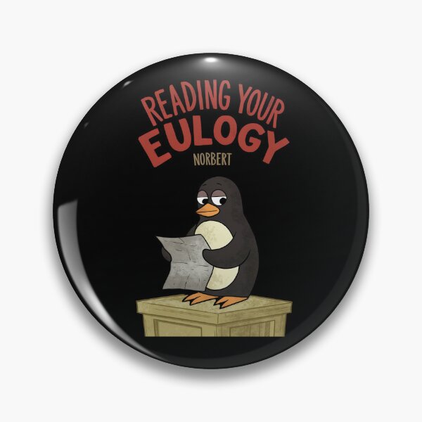 Item preview, Reading Your Eulogy - Funny Sarcastic Penguin Norbert Dark Humor designed and sold by DONT ASK CLUB.