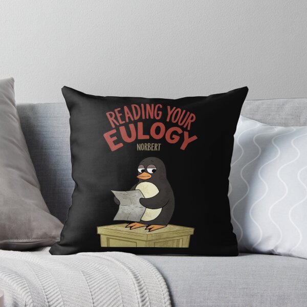 Item preview, Reading Your Eulogy - Funny Sarcastic Penguin Norbert Dark Humor designed and sold by DONT ASK CLUB.