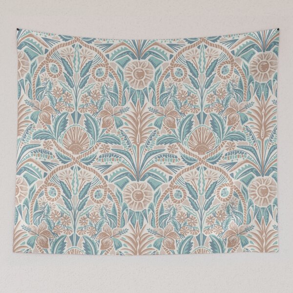 Item preview, Soft Ivory Coastal Shell Botanical Symmetry designed and sold by RenattaZare.