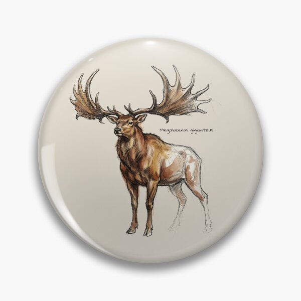 Item preview, Antlered Hubris: Megaloceros giganteus (Irish Elk) Print designed and sold by FreiherrPK.