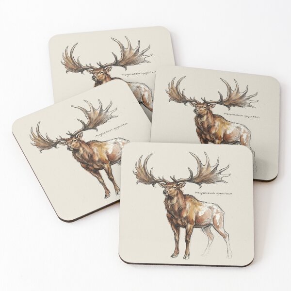 Item preview, Antlered Hubris: Megaloceros giganteus (Irish Elk) Print designed and sold by FreiherrPK.
