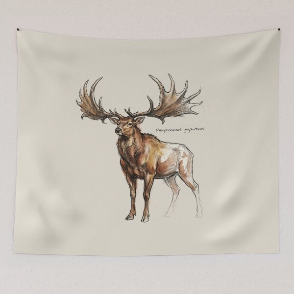 Item preview, Antlered Hubris: Megaloceros giganteus (Irish Elk) Print designed and sold by FreiherrPK.