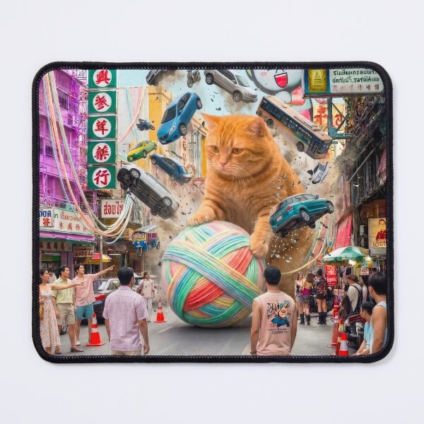 Item preview, Don't Touch My Yarn: Big Cat in Bangkok designed and sold by PorfileJ.