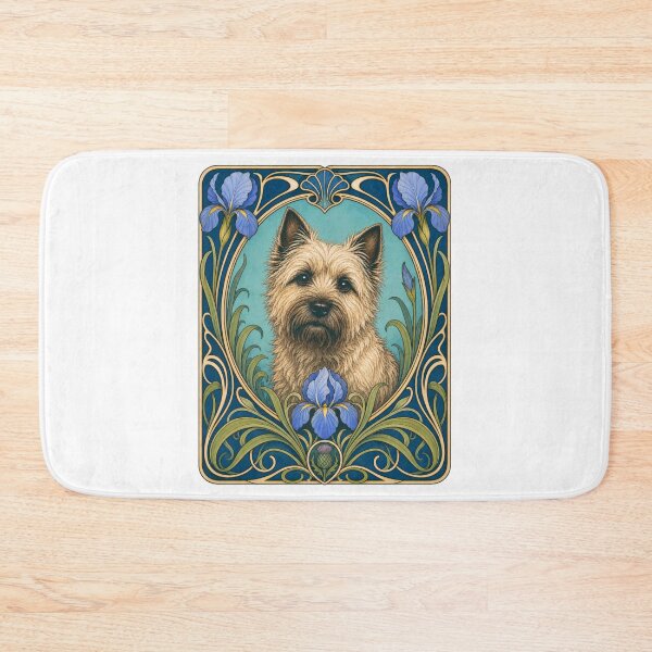 Item preview, Cairn Terrier Dog Art Nouveau Iris Botanical designed and sold by AntiqueImages.
