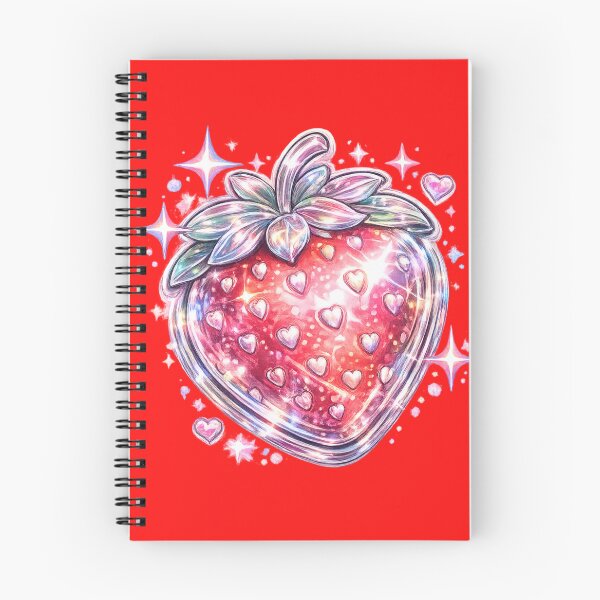 Item preview, Holographic Glitter Strawberry Hearts Y2K Sparkle Art – Iridescent Coquette Aesthetic | Strawberry Gift designed and sold by irfanshikh.
