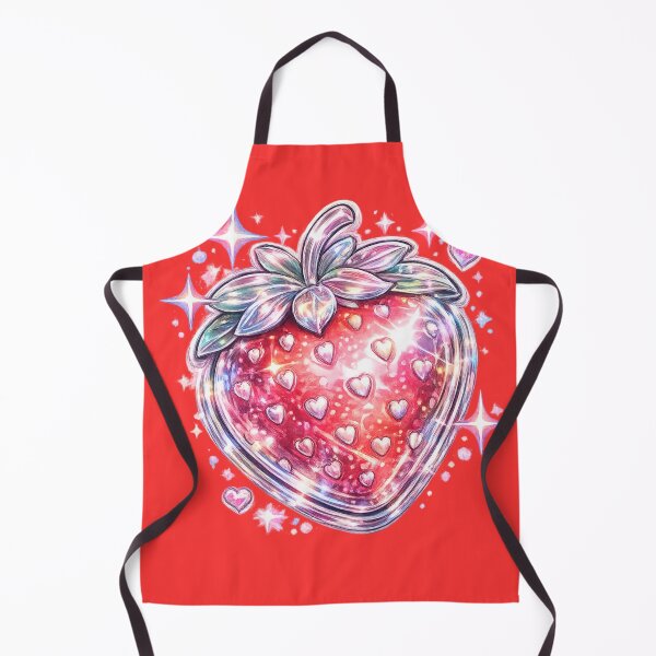 Item preview, Holographic Glitter Strawberry Hearts Y2K Sparkle Art – Iridescent Coquette Aesthetic | Strawberry Gift designed and sold by irfanshikh.