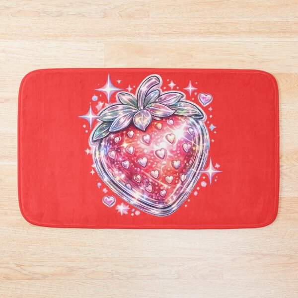 Item preview, Holographic Glitter Strawberry Hearts Y2K Sparkle Art – Iridescent Coquette Aesthetic | Strawberry Gift designed and sold by irfanshikh.