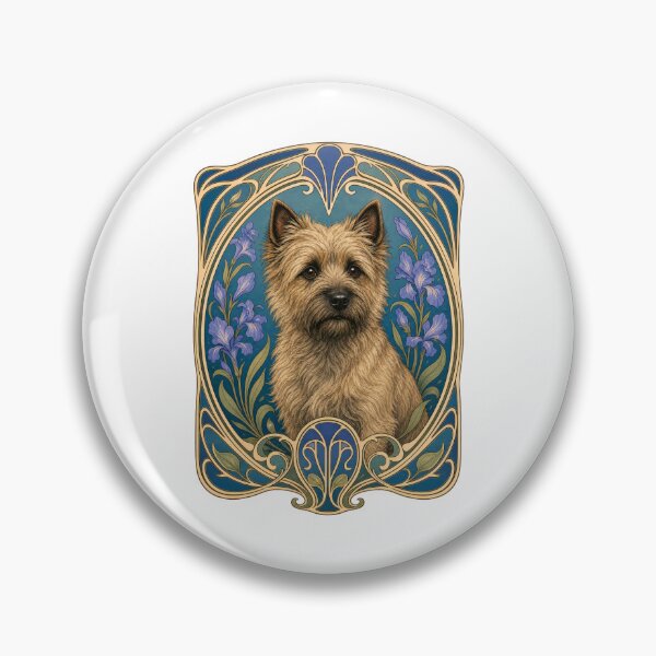 Item preview, Cairn Terrier Dog Art Nouveau Floral designed and sold by AntiqueImages.