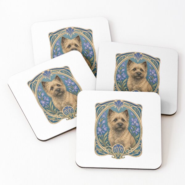Item preview, Cairn Terrier Dog Art Nouveau Floral designed and sold by AntiqueImages.