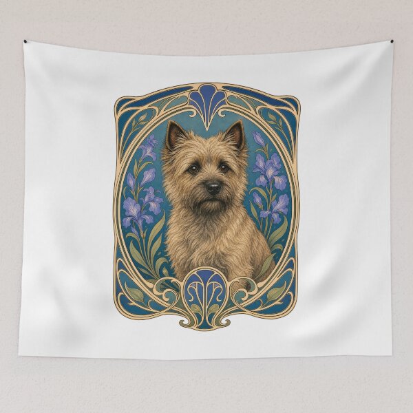 Item preview, Cairn Terrier Dog Art Nouveau Floral designed and sold by AntiqueImages.