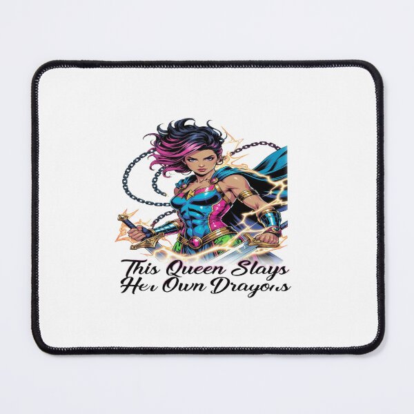 Item preview, This Queen Slays Her Own Dragons – Fierce Warrior Queen Graphic T-Shirt Design | Empowerment Fantasy Streetwear | Strong Women Statement Apparel designed and sold by Sushikidsntod.
