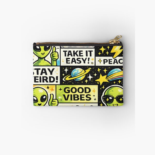 Item preview, ​Cute Retro Alien Collage - Stay Weird & Good Vibes designed and sold by M.Store.