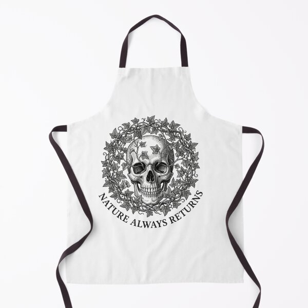 Item preview, Nature Always Returns - Ivy Skull Linework designed and sold by 88 Design.