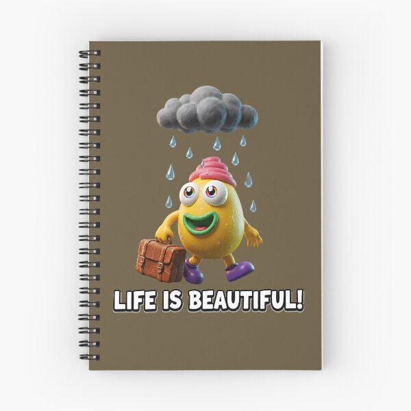 Item preview, Cute 3D Clay Character in Rain - Life is Beautiful Quote designed and sold by mini-mute.