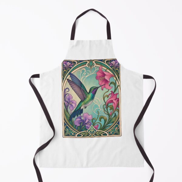 Item preview, Hummingbird Art Nouveau Floral Bird Lover designed and sold by AntiqueImages.