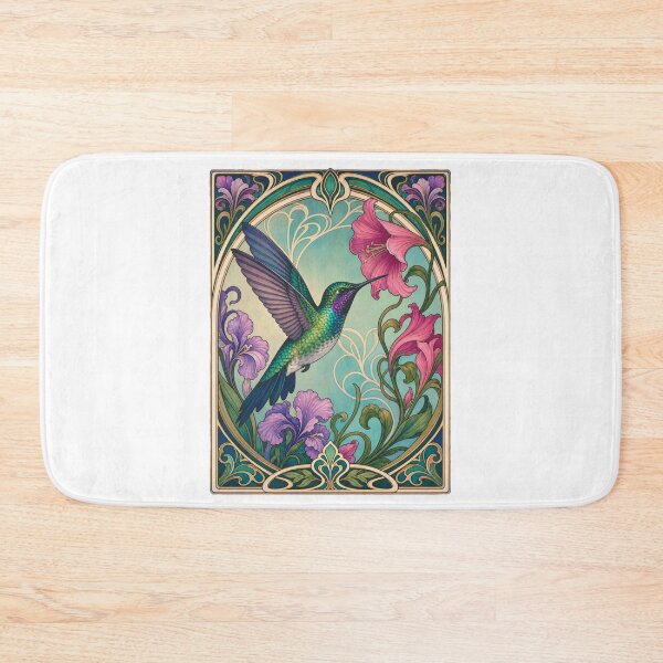 Item preview, Hummingbird Art Nouveau Floral Bird Lover designed and sold by AntiqueImages.
