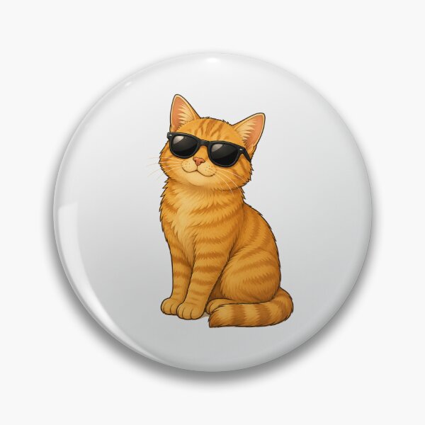 Item preview, Cool Orange Tabby Cat Wearing Sunglasses Kawaii Summer Art designed and sold by Seculinator.