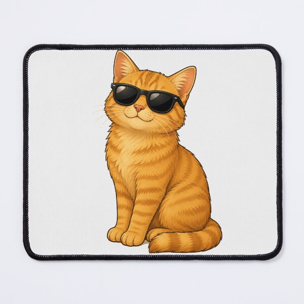Item preview, Cool Orange Tabby Cat Wearing Sunglasses Kawaii Summer Art designed and sold by Seculinator.