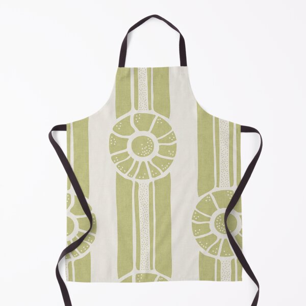 Item preview, Green Nautical Shell Cabana Stripes designed and sold by RenattaZare.