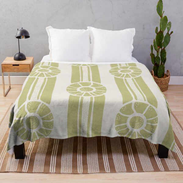 Item preview, Green Nautical Shell Cabana Stripes designed and sold by RenattaZare.
